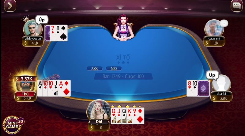 Xì Tố tại BOSSFUN – Poker chuẩn quốc tế, thưởng gấp 50 lần 4 Các vòng cược phổ biến